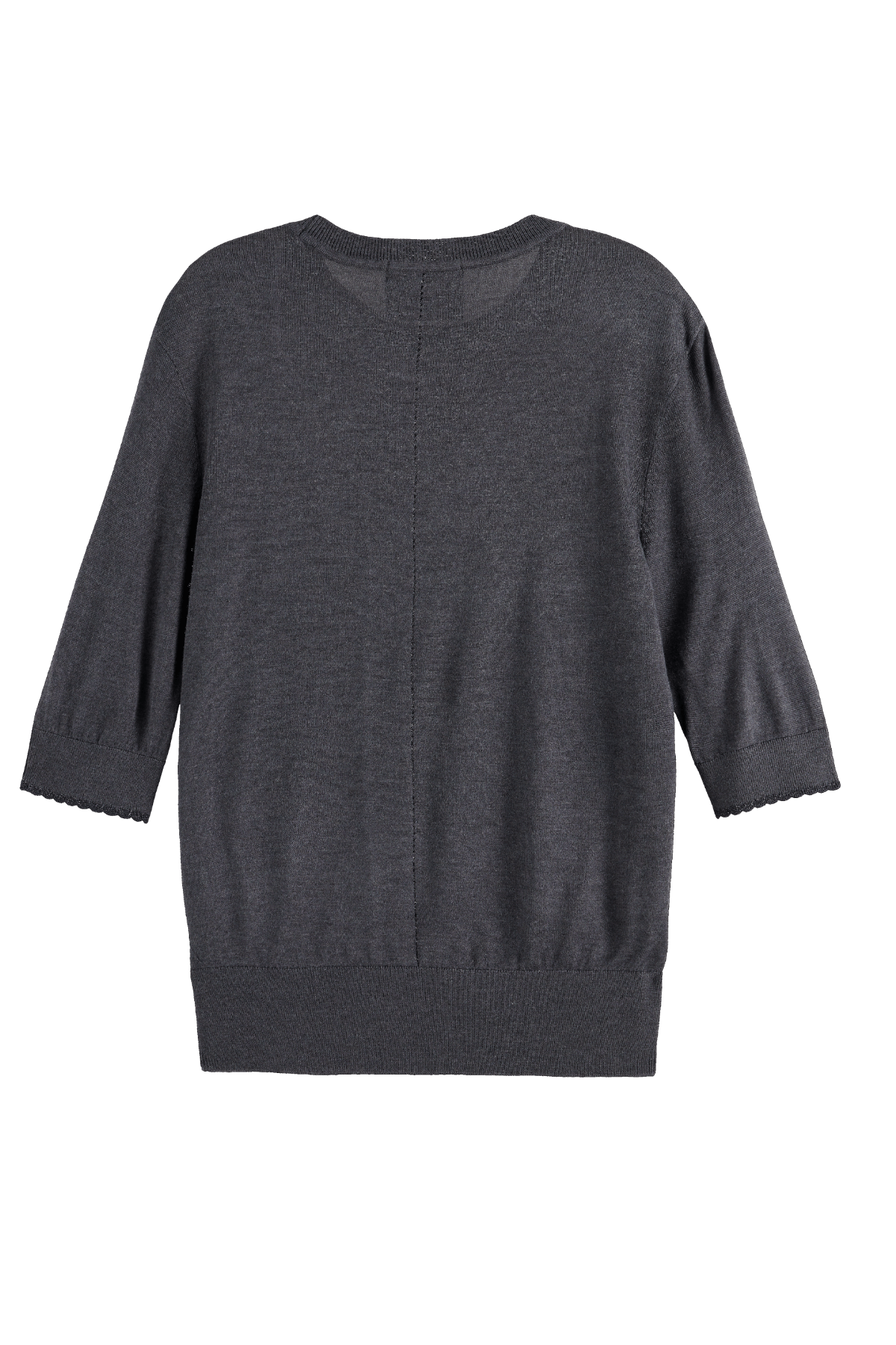 CREW NECK SHORT SLEEVED PULLOVER CHARCOAL MELANGE