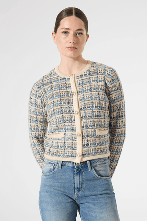 H50051 LADIES CARDIGAN WHITECAP