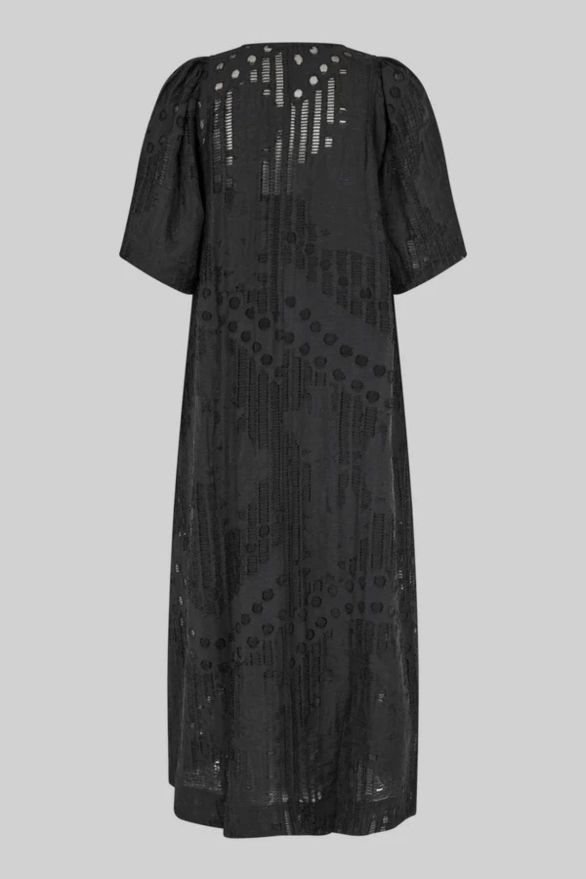 NETE LINEN BLEND DRESS BLACK