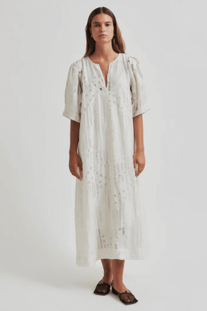 NETE LINEN BLEND DRESS COCONUT MILK