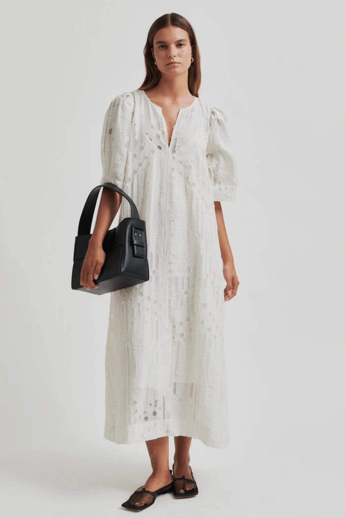 NETE LINEN BLEND DRESS COCONUT MILK
