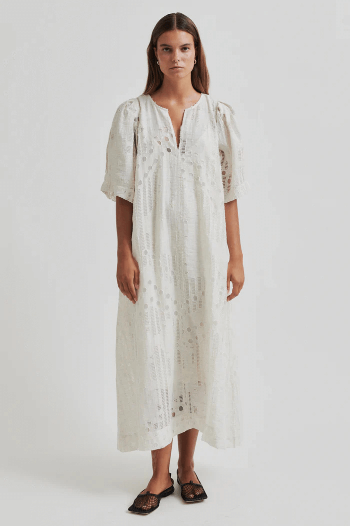 NETE LINEN BLEND DRESS COCONUT MILK