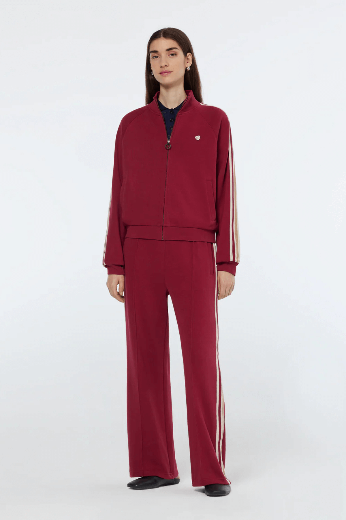 TRACKSUIT ZIP THROUGH CHERRY RED