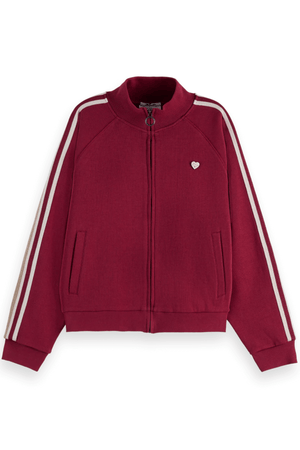 TRACKSUIT ZIP THROUGH CHERRY RED
