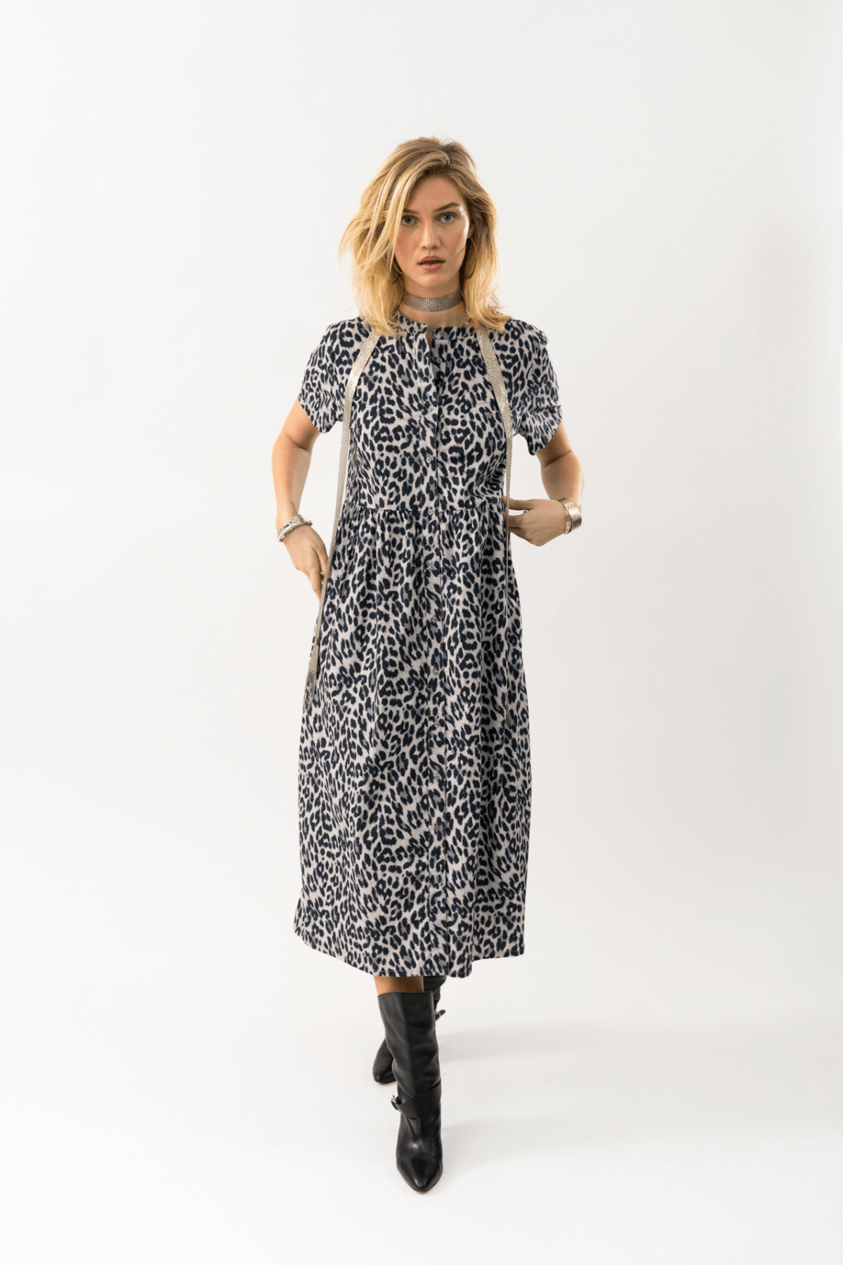 ALIYA MAXI DRESS LEOPARD PRINT