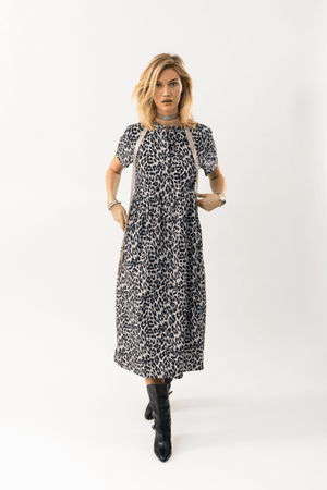 ALIYA MAXI DRESS LEOPARD PRINT
