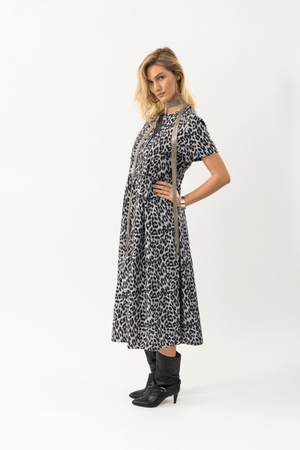 ALIYA MAXI DRESS LEOPARD PRINT