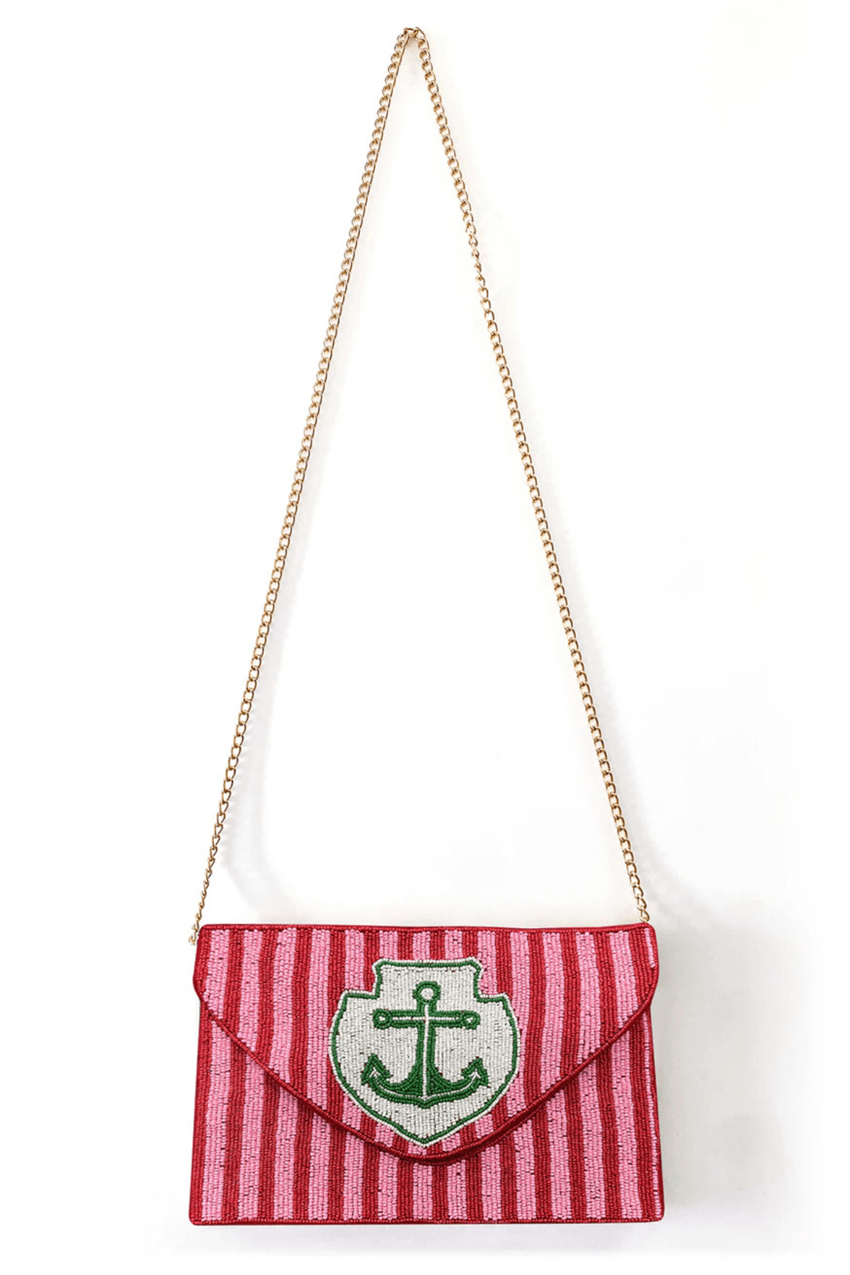 LOVE ANCHOR BEADED BAG