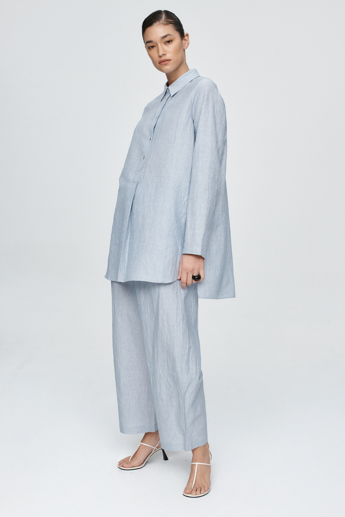 ANDERS DRESS BLEU STRIPE