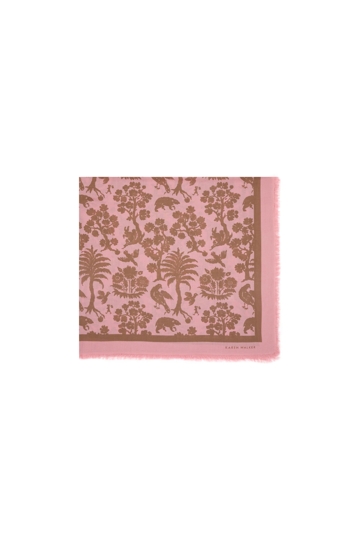 ANIMAL KINGDOM MODAL TWILL SCARF PINK
