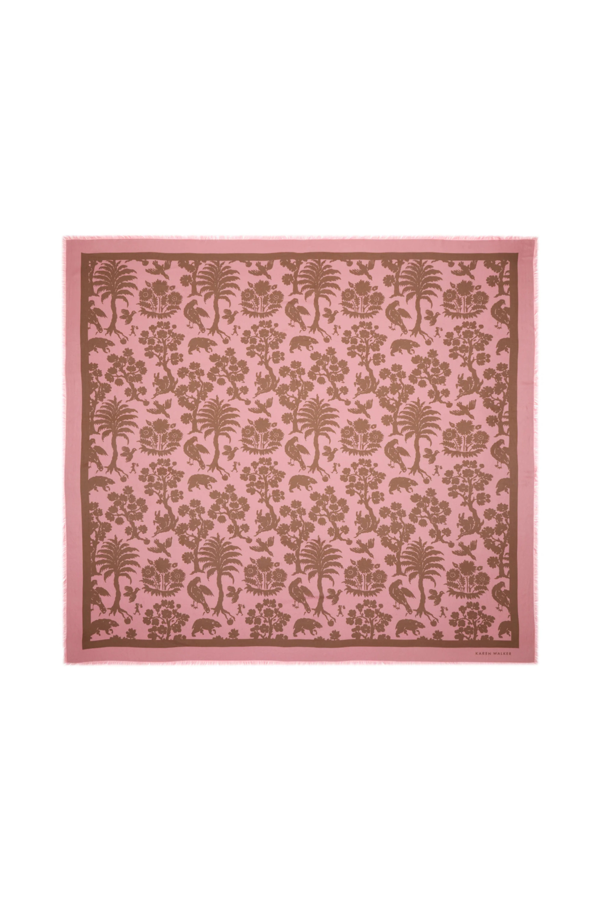 ANIMAL KINGDOM MODAL TWILL SCARF PINK