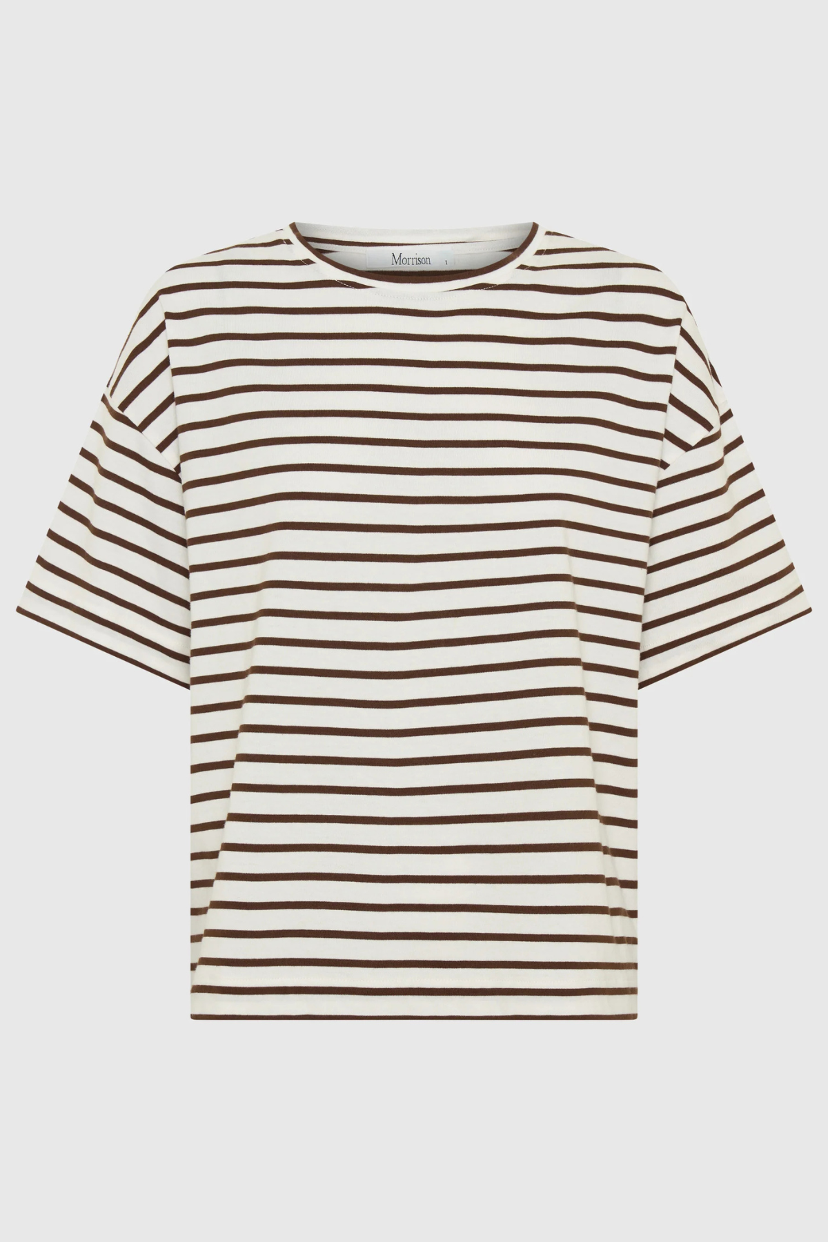 ARCHIE STRIPE TEE MOCHA/WHITE