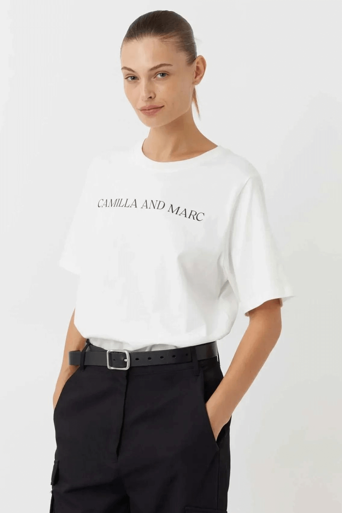 ASHER TEE WHITE/BLACK