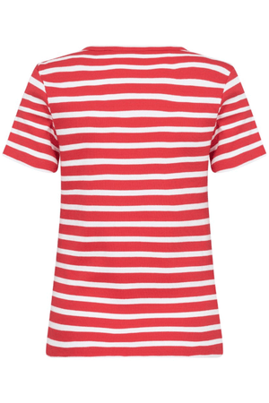 ASTER SS T-SHIRT FLAME WHITE STRIPE