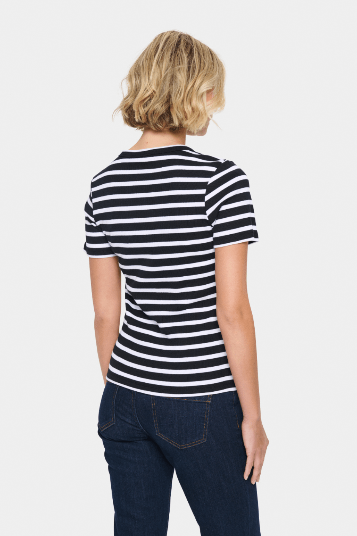 ASTER SS T-SHIRT BLACK WHITE STRIPE