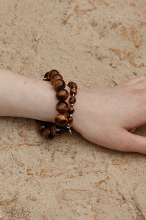 AURORA BRACELET TIGERS EYE/GOLD