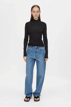 AXIAL LONG SLEEVE TOP BLACK