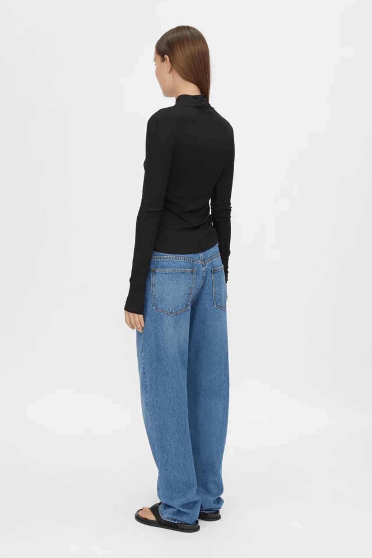 AXIAL LONG SLEEVE TOP BLACK