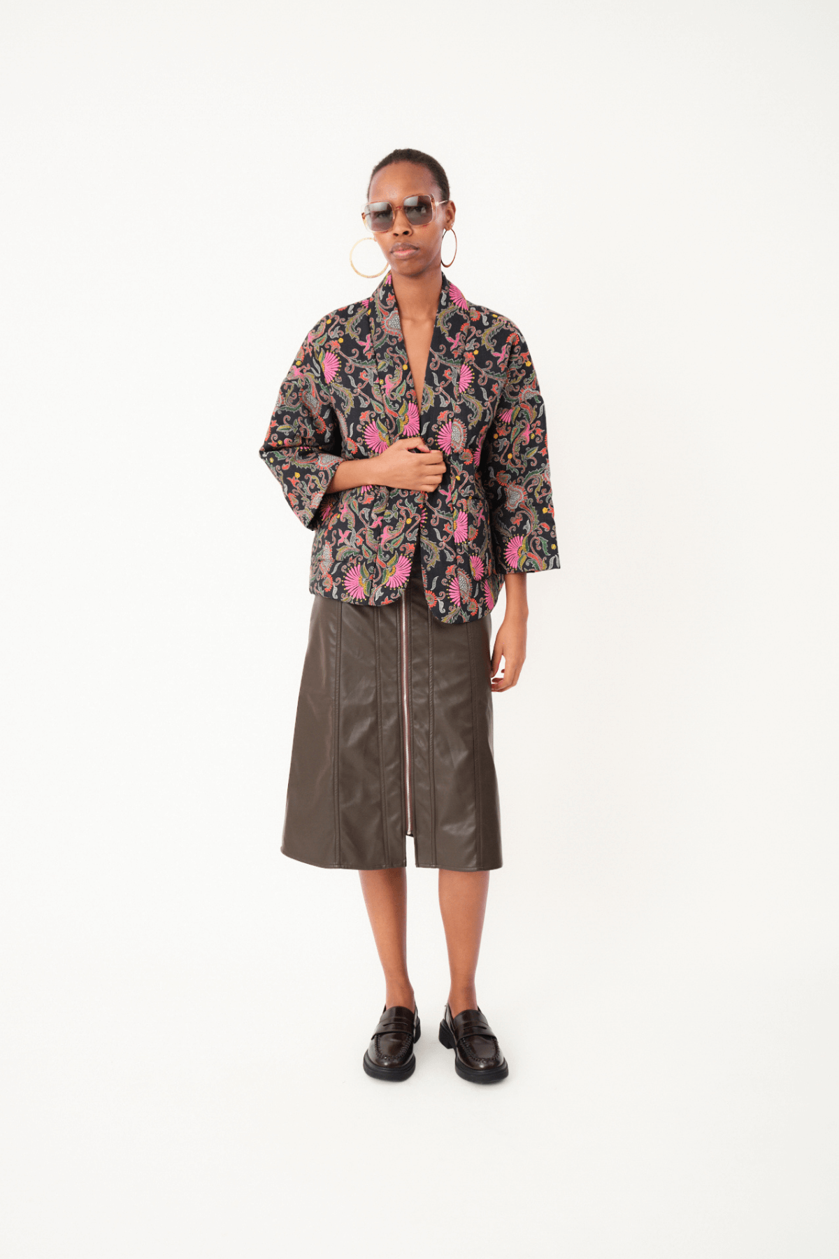 BARBRA JACKET LS FLOWER PRINT