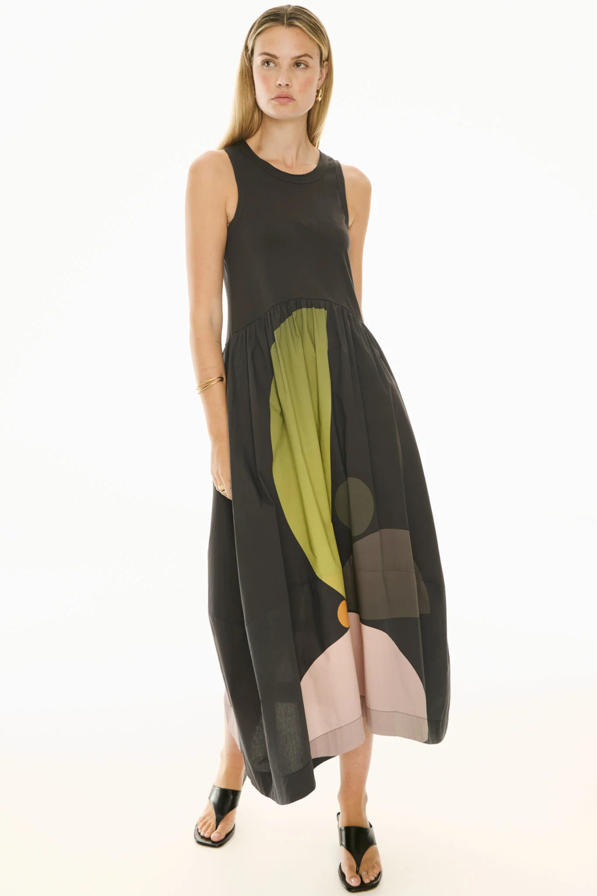 BELLE PRINT TANK DRESS ART PRINT