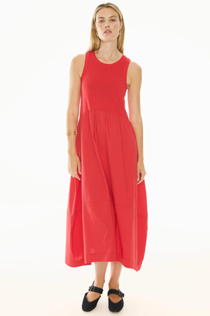 BELLE TANK DRESS RED