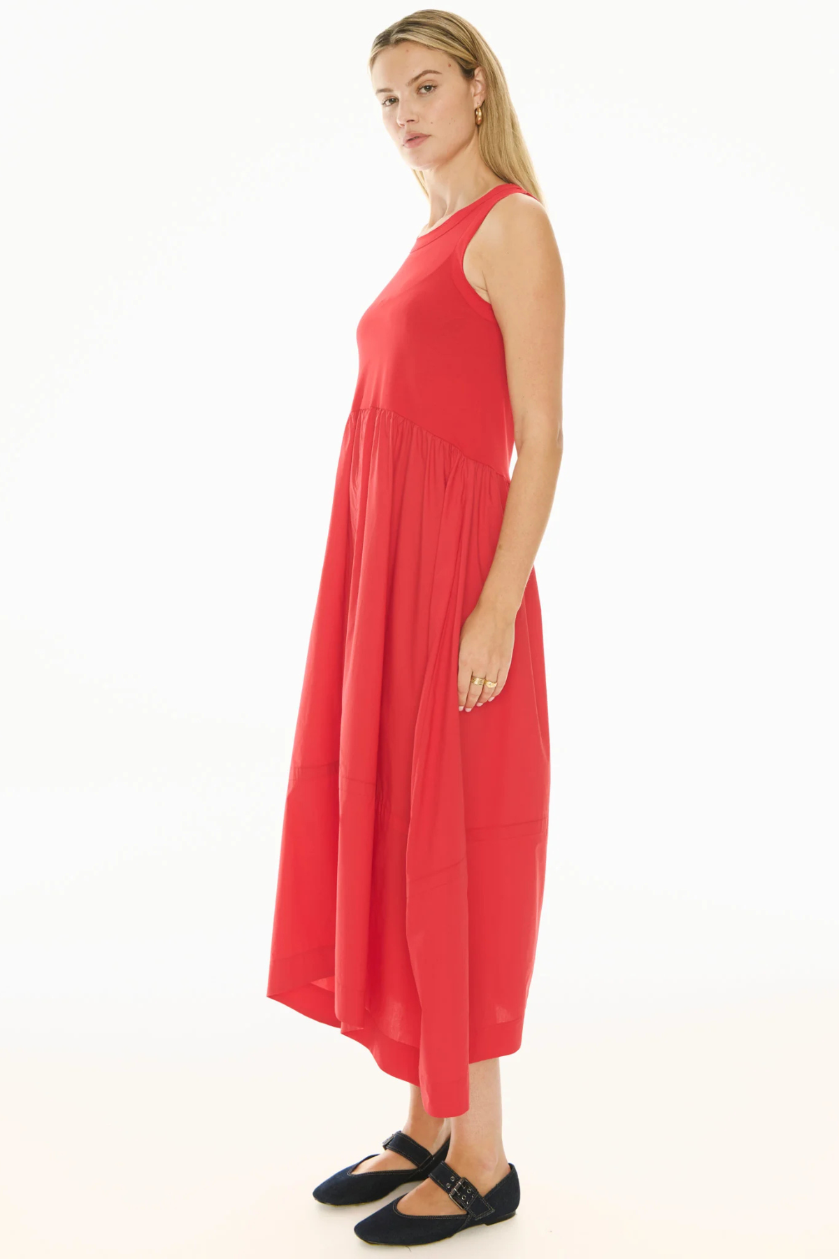 BELLE TANK DRESS RED