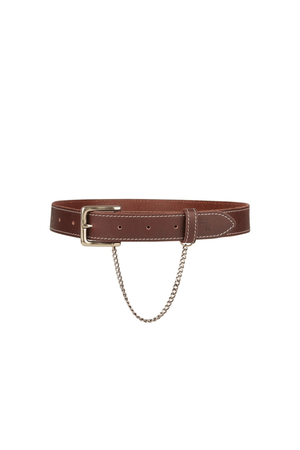 RIDER LEATHER BELT BROWN