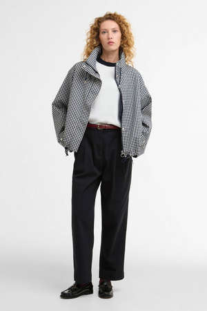BRONWYN CHECK SHOWERPROOF JACKET NAVY GINGHAM
