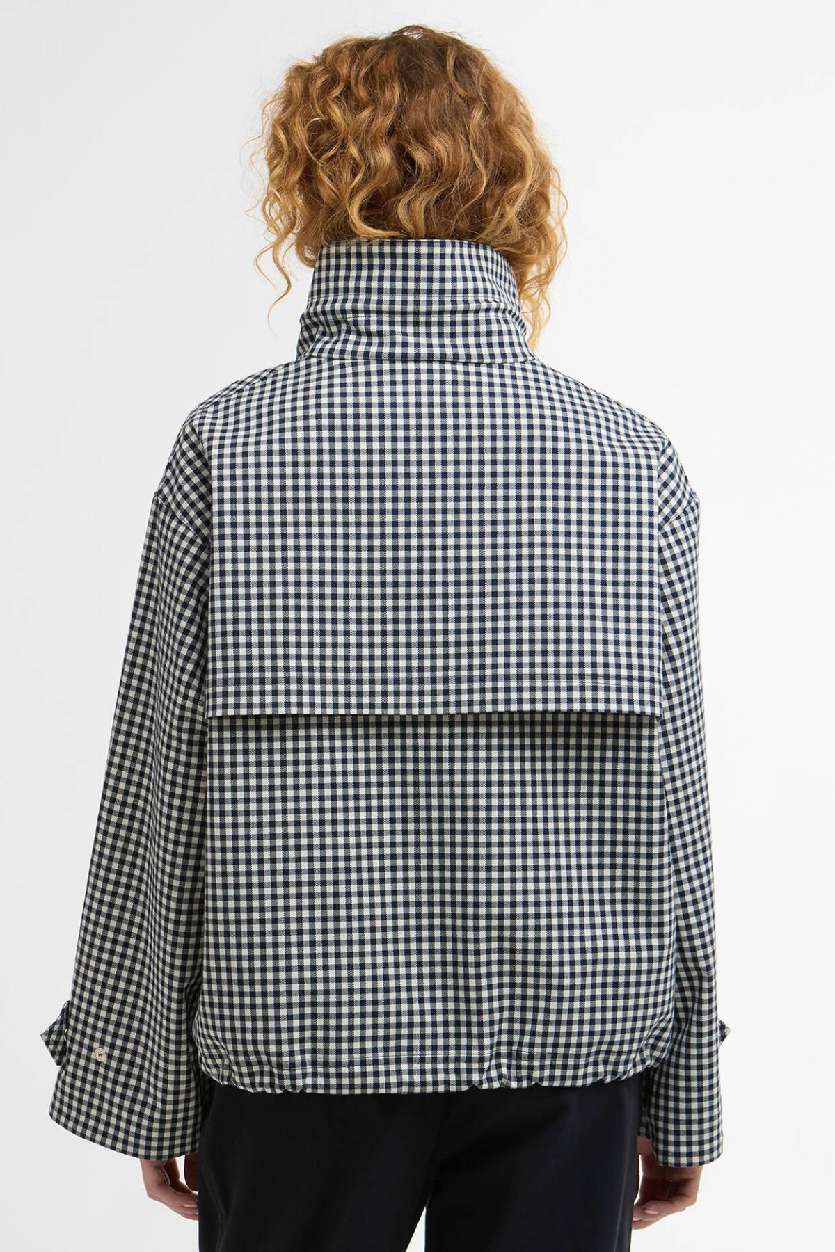 BRONWYN CHECK SHOWERPROOF JACKET NAVY GINGHAM