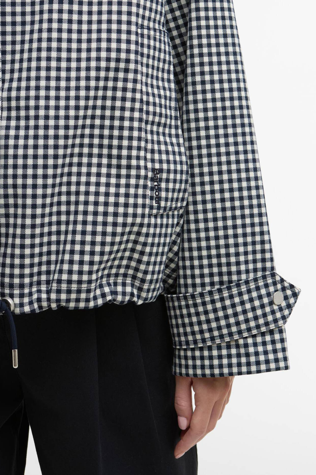 BRONWYN CHECK SHOWERPROOF JACKET NAVY GINGHAM
