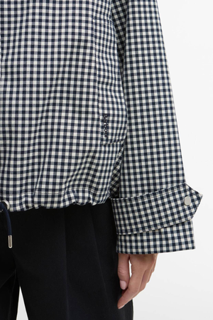 BRONWYN CHECK SHOWERPROOF JACKET NAVY GINGHAM