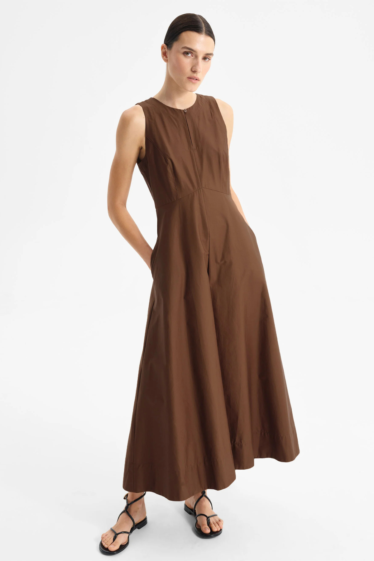 BROOKS DRESS CHOCOLATE