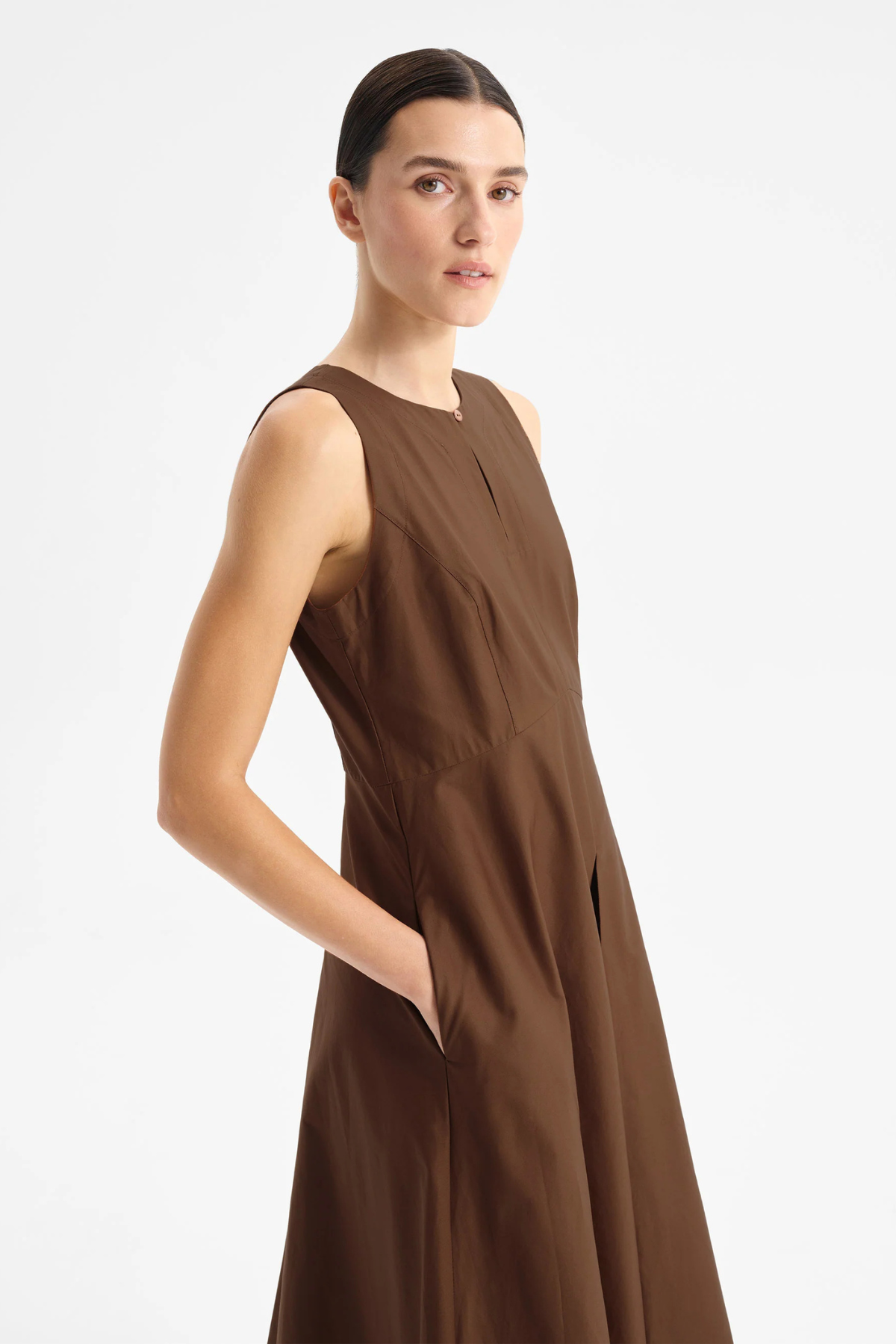 BROOKS DRESS CHOCOLATE
