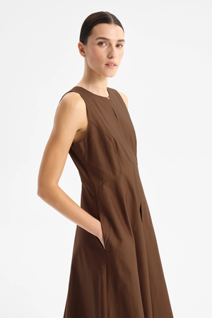 BROOKS DRESS CHOCOLATE