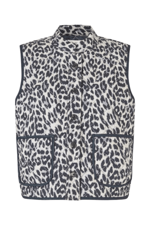 CAIRO QUILTED VEST LEOAPRD PRINT