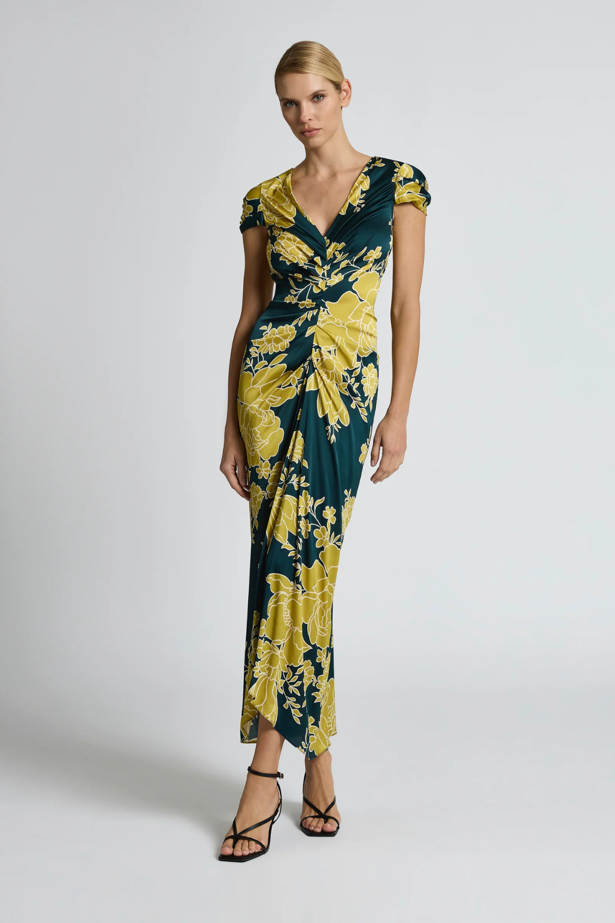 CALISTA MIDI DRESS TOPAZ INK