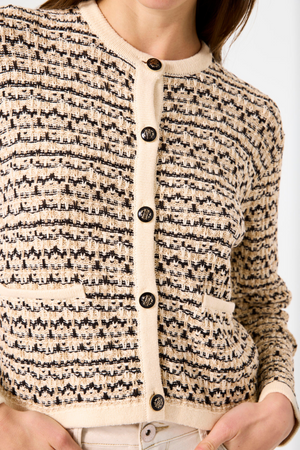 LADIES CARDIGAN WHITECAP