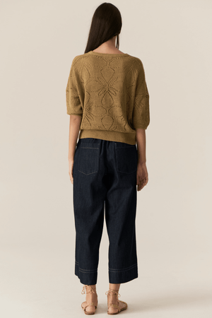 CARSEN CROP PANT DARK WASH
