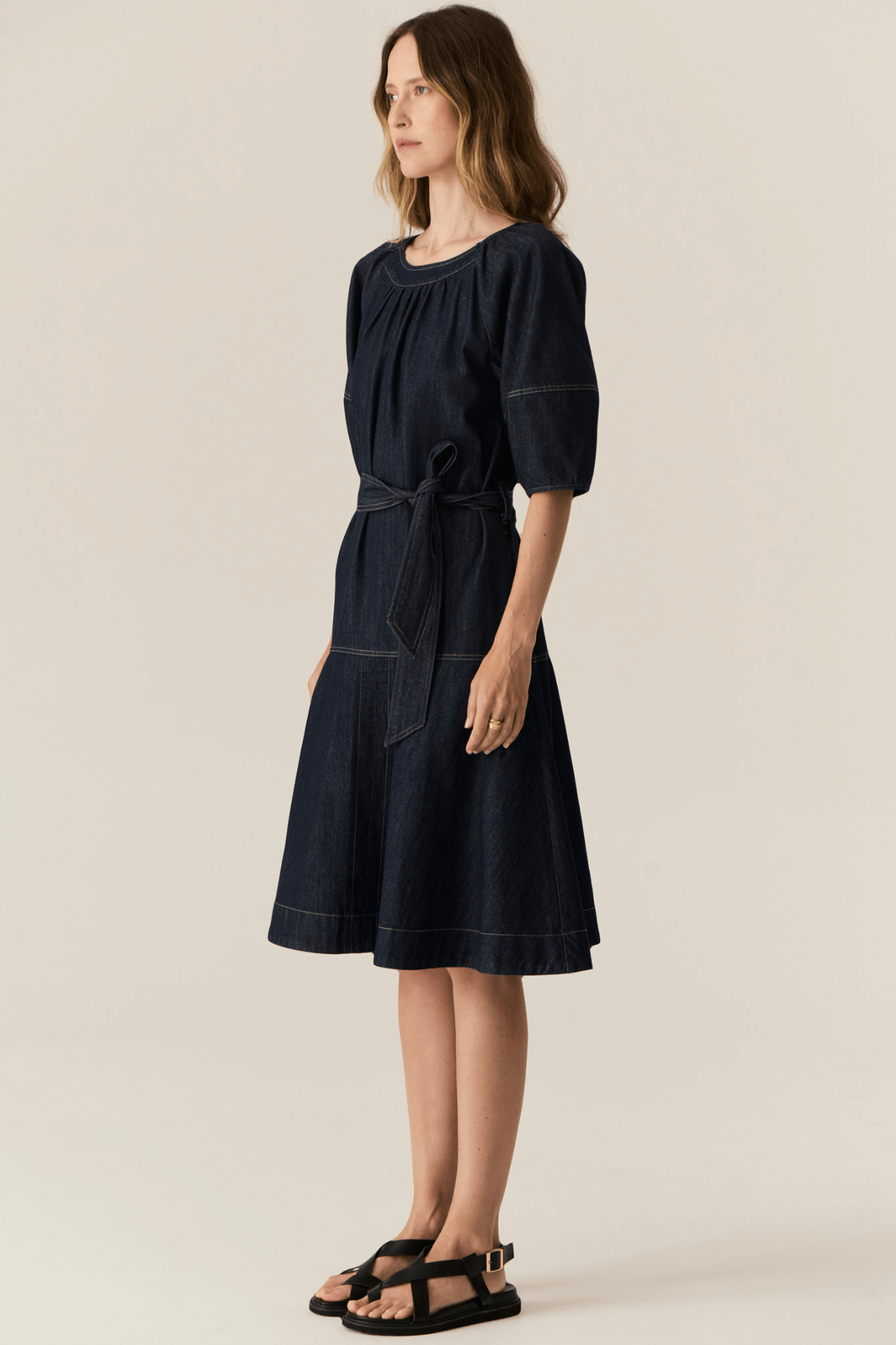 CARSEN DRESS DARK WASH