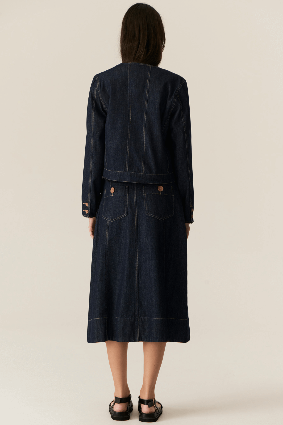 CARSEN SKIRT DARK WASH