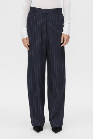 CLEMENCE PANT NAVY PINSTRIPE
