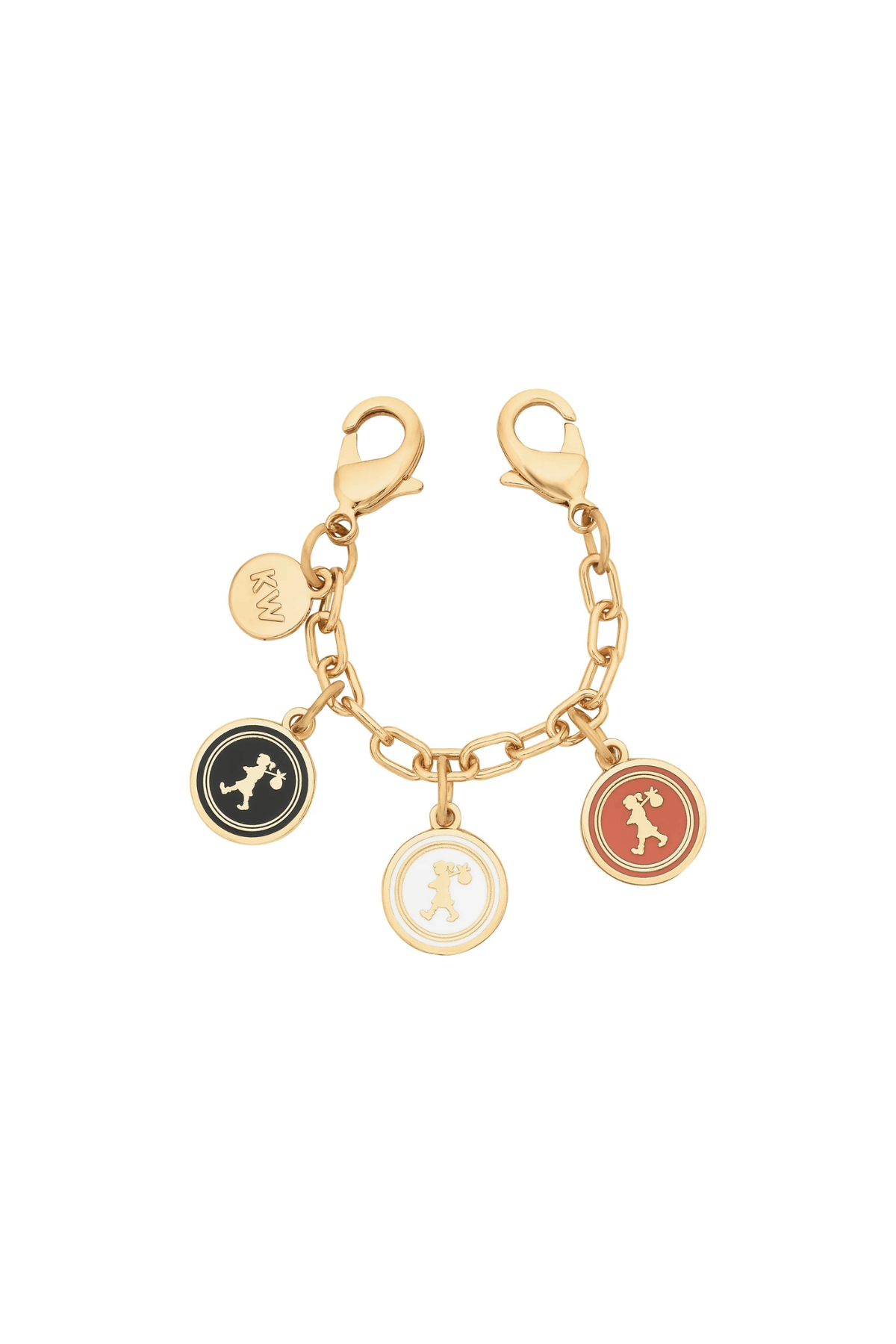 COINS CHAIN CHARM GOLD/BROWN MULTI