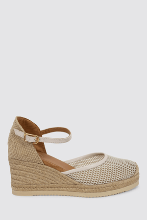 COREBO WEDGE SANDALS IVORY