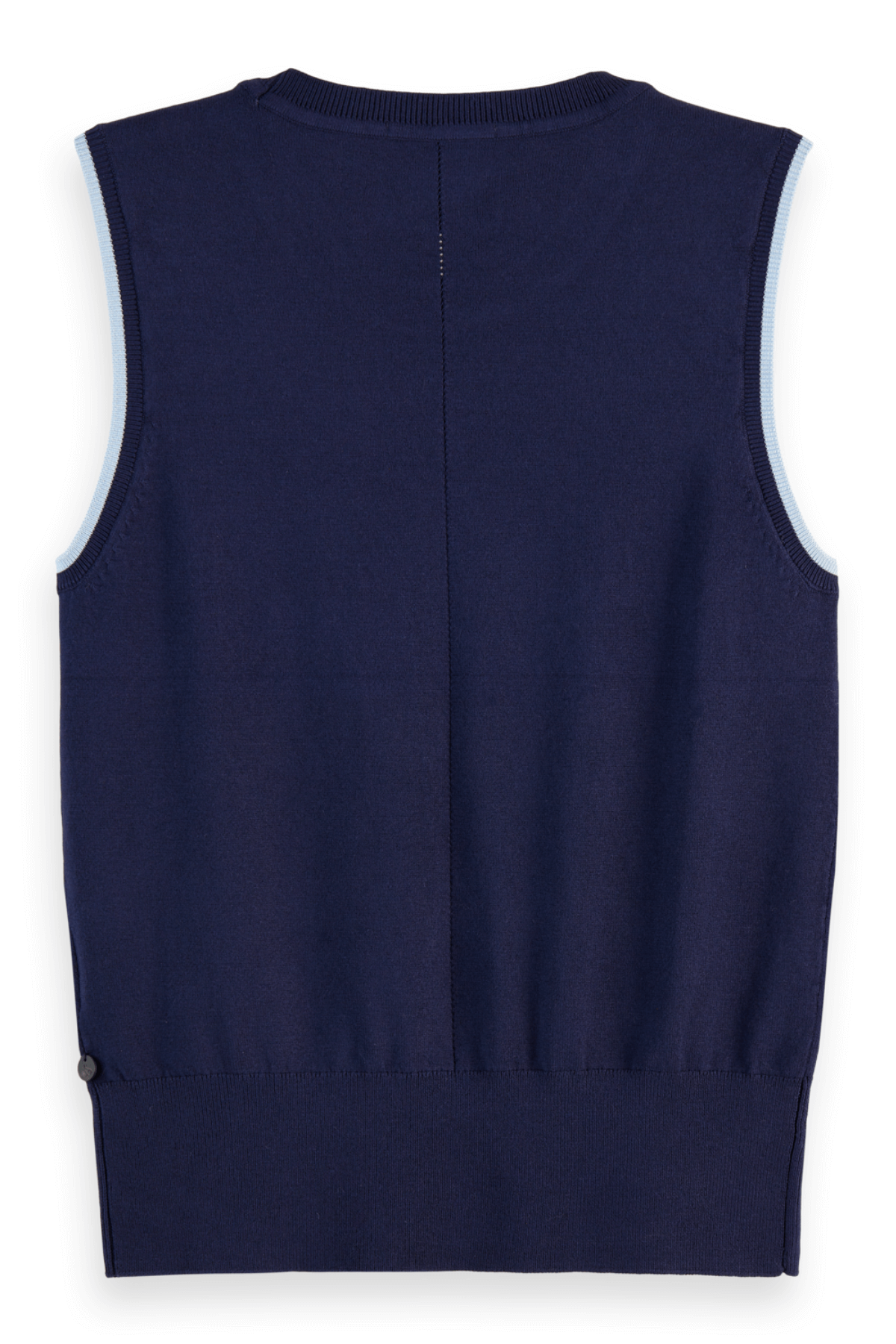 CREW NECK RELAXED KNITTED TANK NAVY