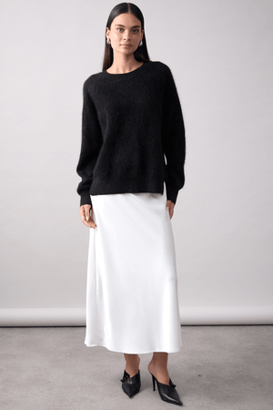 CYRA CREW BRUSHED CASHMERE JET