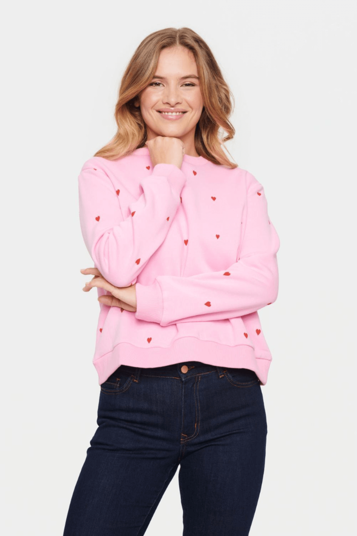 DAGNA SWEATSHIRT BONBON FLAME HEARTS