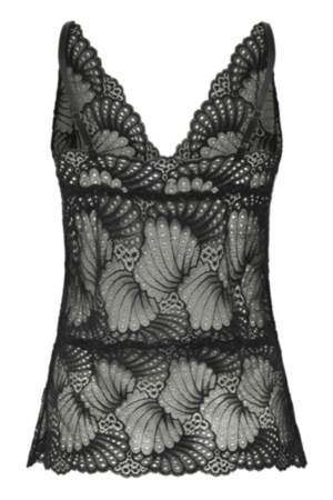 DAISY SINGLET TOP BLACK