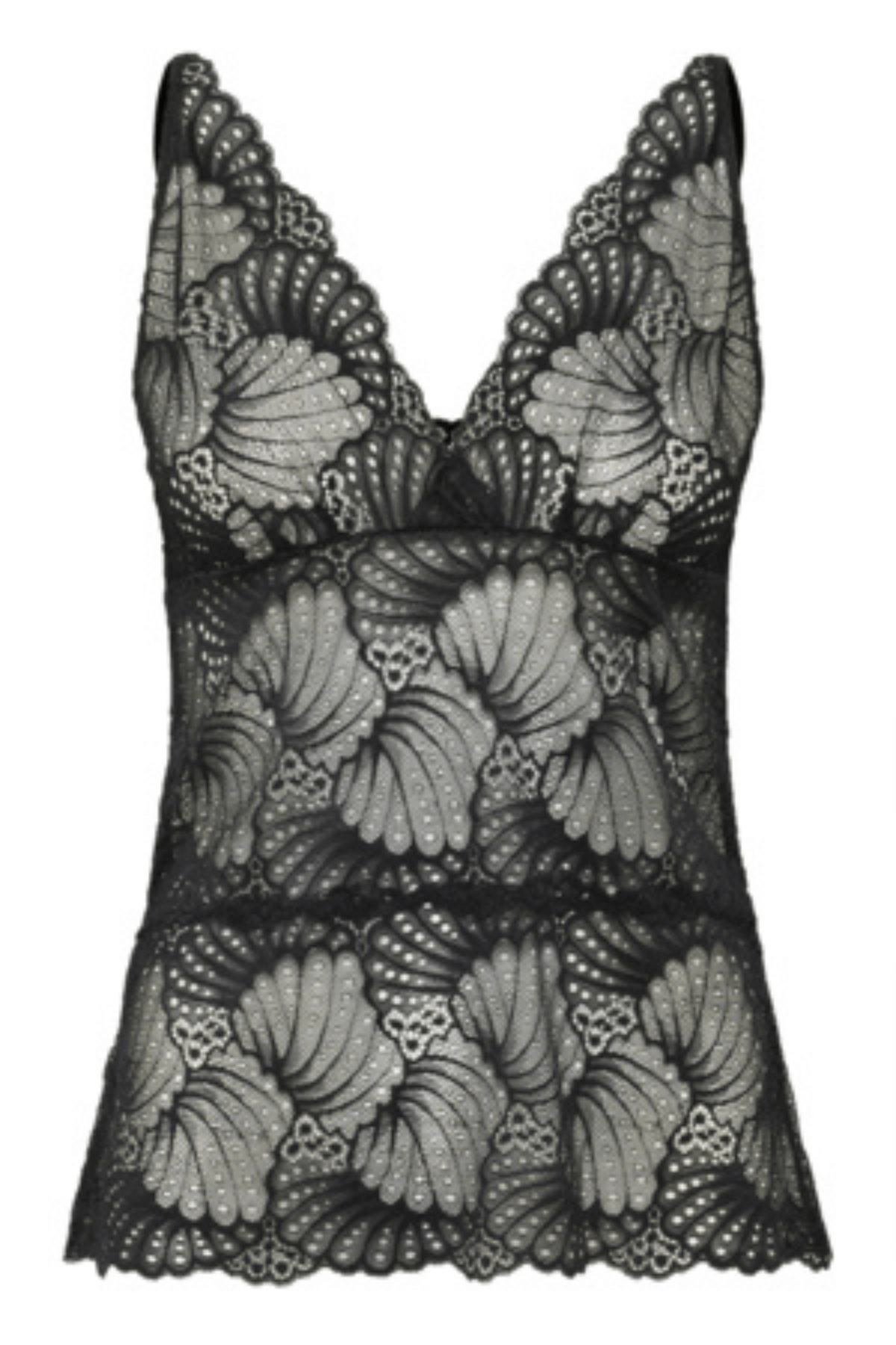 DAISY SINGLET TOP BLACK