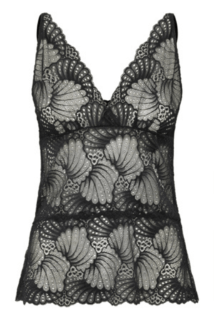 DAISY SINGLET TOP BLACK