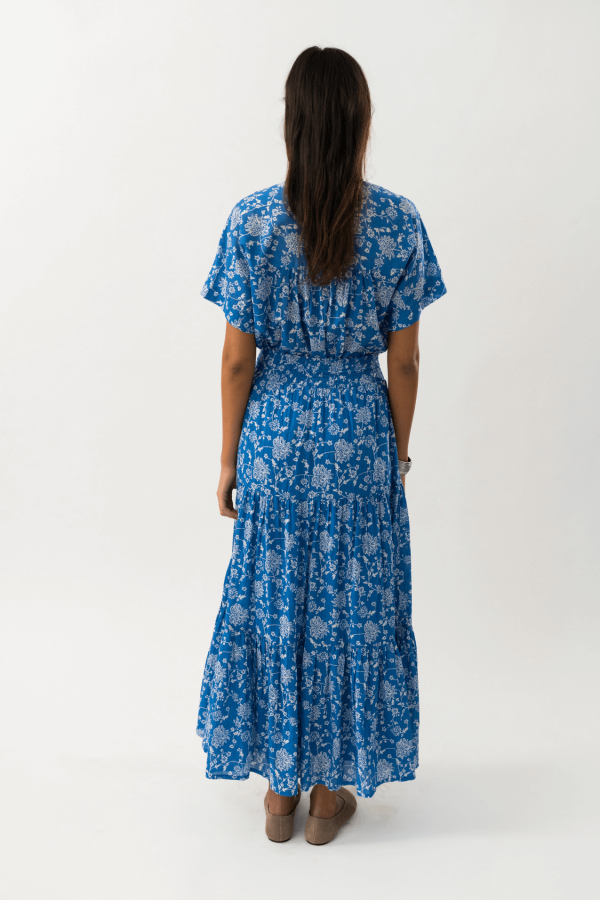 DIAMOND MAXI SKIRT BLUE